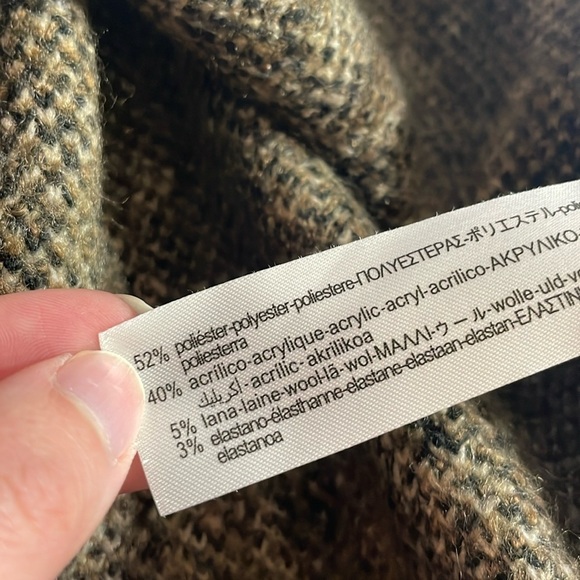 Zara Brown Zebra Animal Print Mockneck Pullover Sweater - Picture 4 of 8